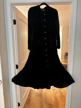 Rare Vintage J-C Poitras FloorLength Velvet Evening Coat Archival Collector’s